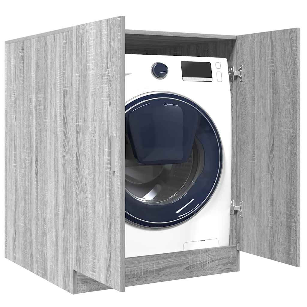 vidaXL Waschmaschinenschrank Grau Sonoma 71x71,5x91,5 cm