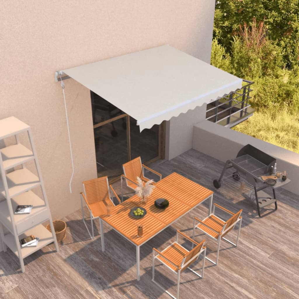 vidaXL Markise Automatisch Einziehbar 350x250 cm Creme