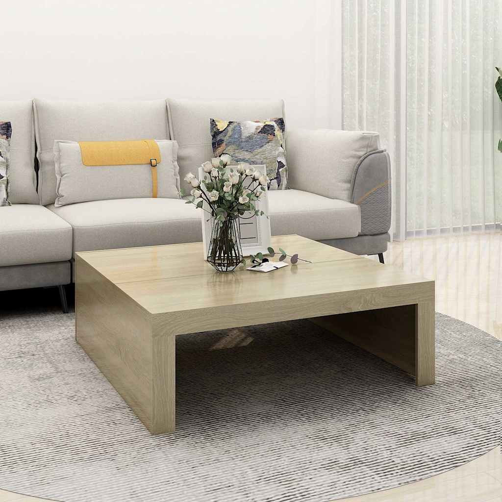 vidaXL Couchtisch Sonoma-Eiche 100x100x35 cm Holzwerkstoff