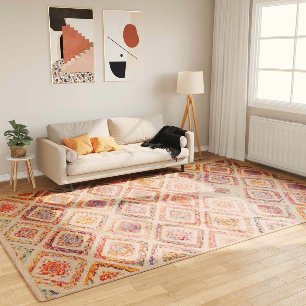 vidaXL Teppich Waschbar Mehrfarbig 190x300 cm