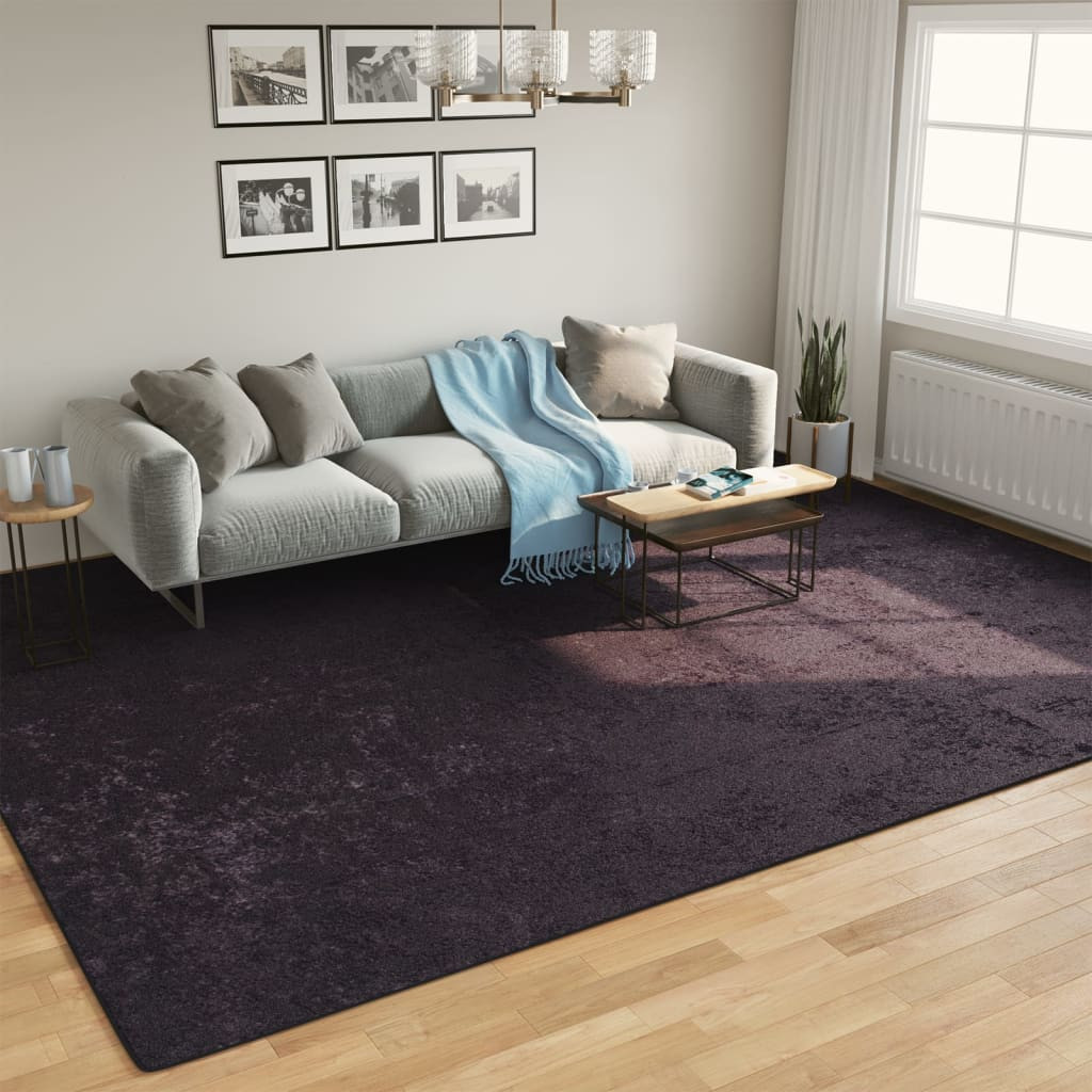 vidaXL Teppich Waschbar Anthrazit 400x300 cm