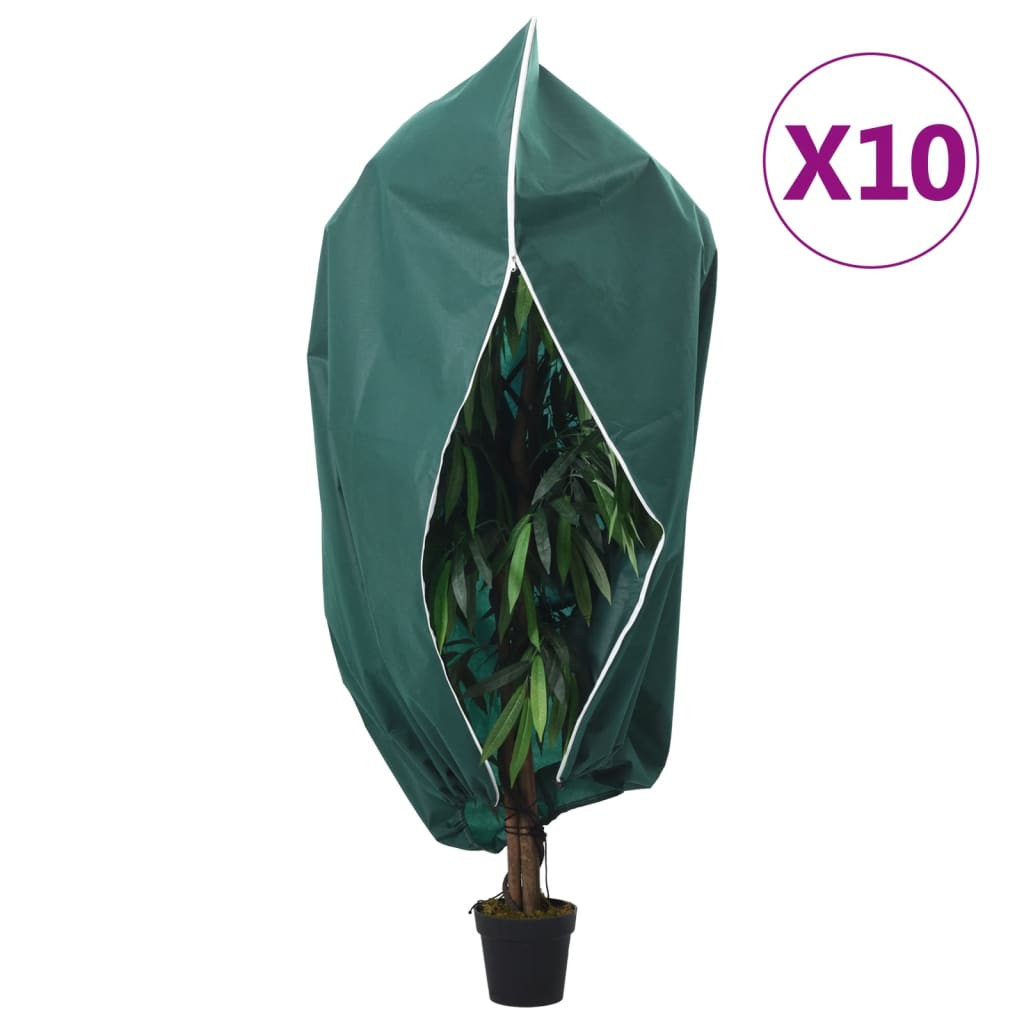 vidaXL Wintervlies mit Reißverschluss 10 Stk. 70 g/m² 1,55x1,55 m