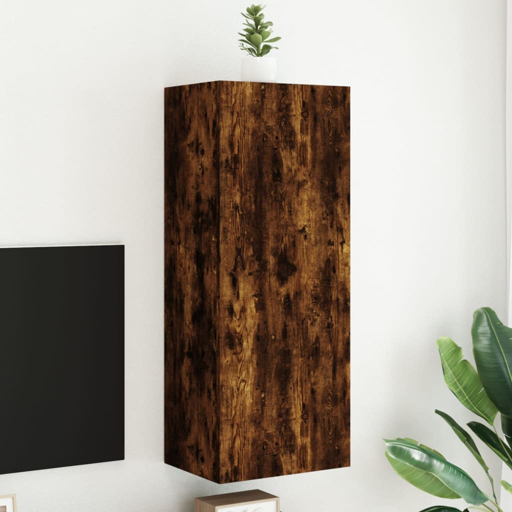 vidaXL TV-Wandschrank Räuchereiche 40,5x30x102 cm Holzwerkstoff