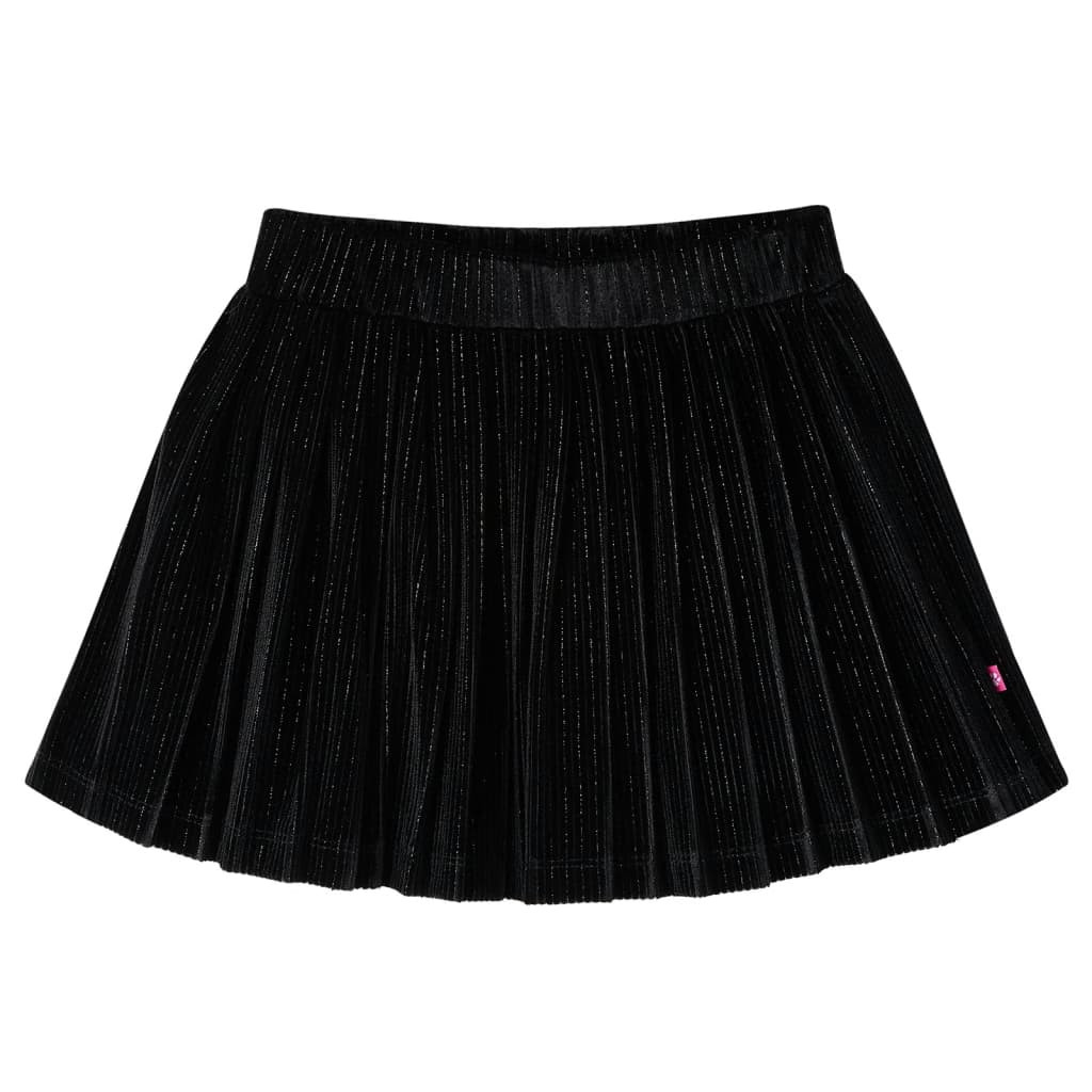 Kinder-Faltenrock mit Lurex Schwarz 116