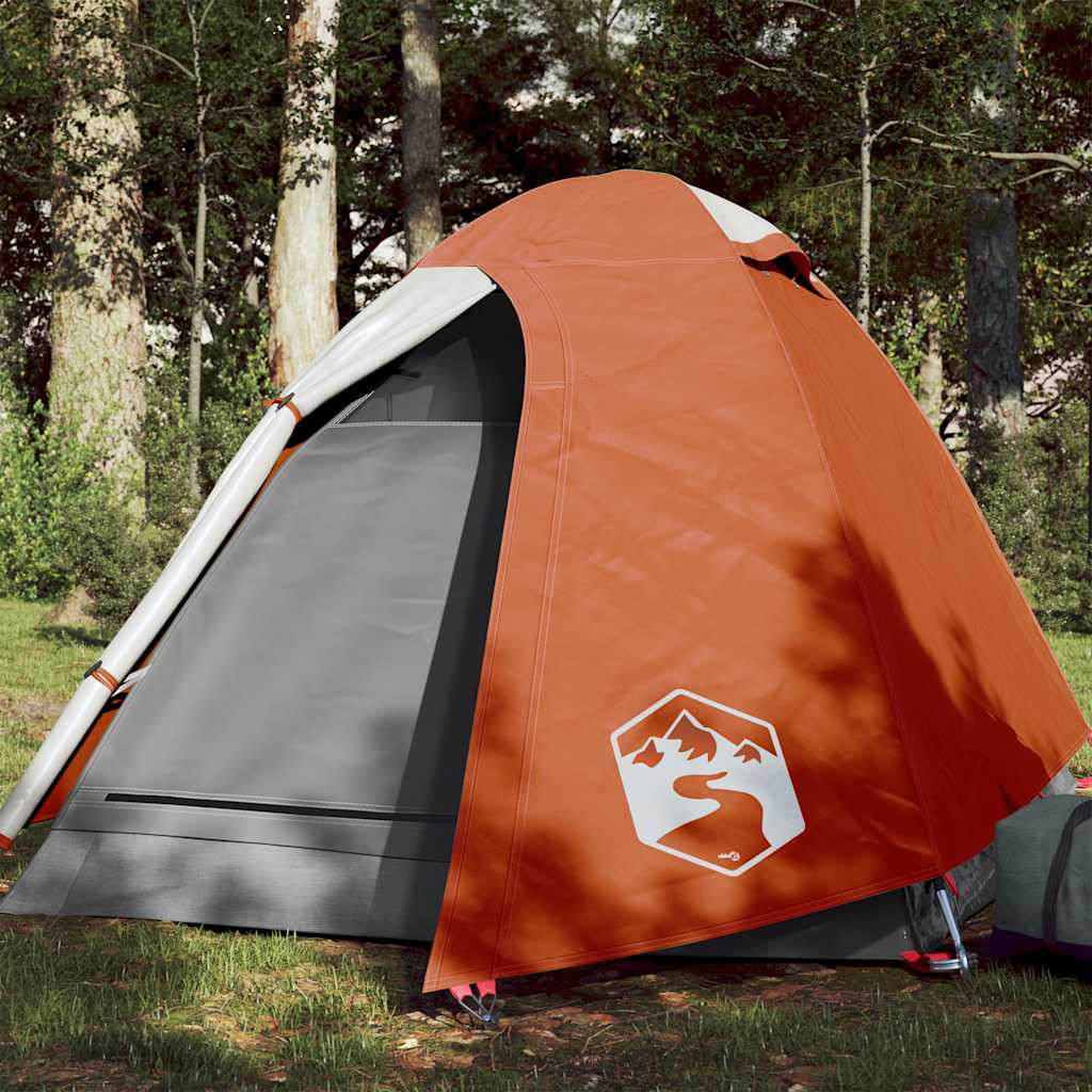 vidaXL Kuppel-Campingzelt 2 Personen Orange Wasserdicht
