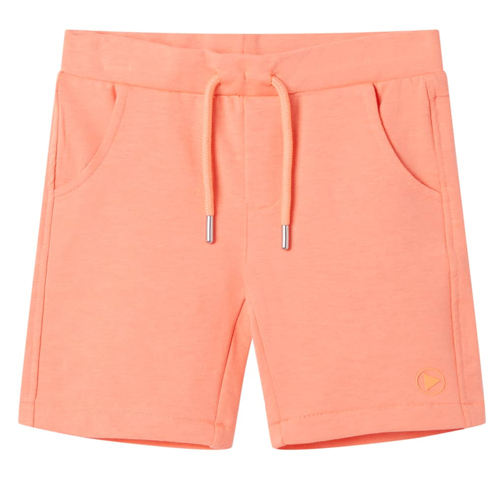 Kindershorts mit Kordelzug Neonorange 128