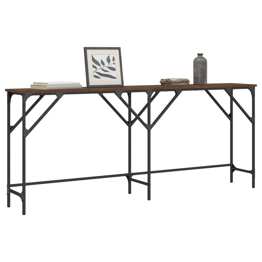 vidaXL Konsolentisch Braun Eichen-Optik 180x29x75 cm Holzwerkstoff