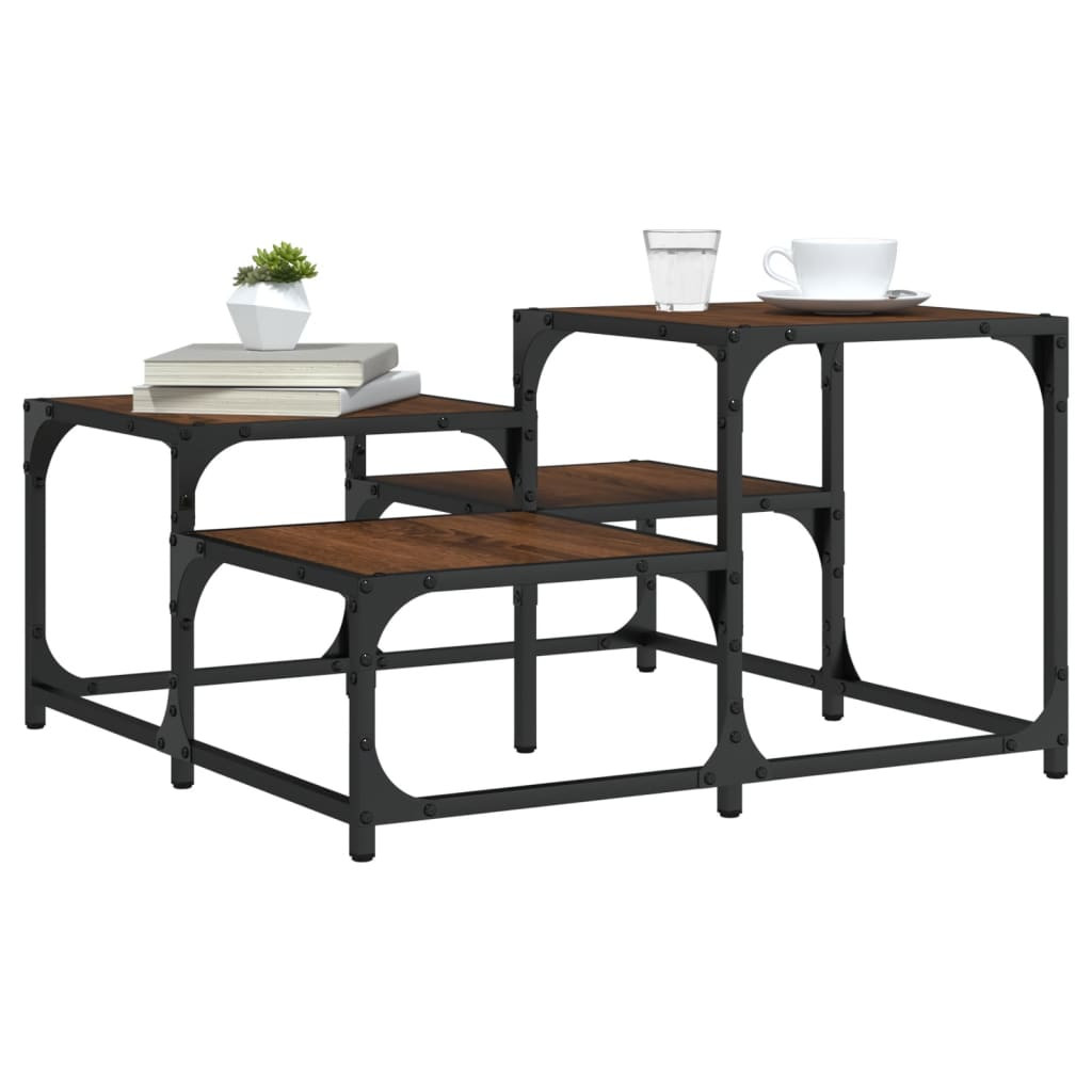 vidaXL Couchtisch Braun Eichen-Optik 68x68x40 cm Holzwerkstoff