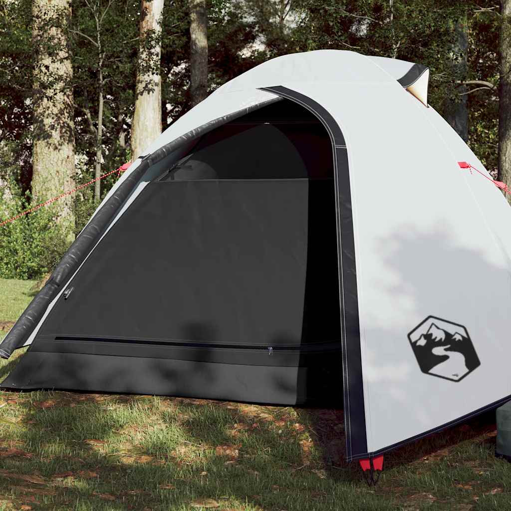 vidaXL Kuppel-Campingzelt 3 Personen Weiß Dunkel Wasserdicht