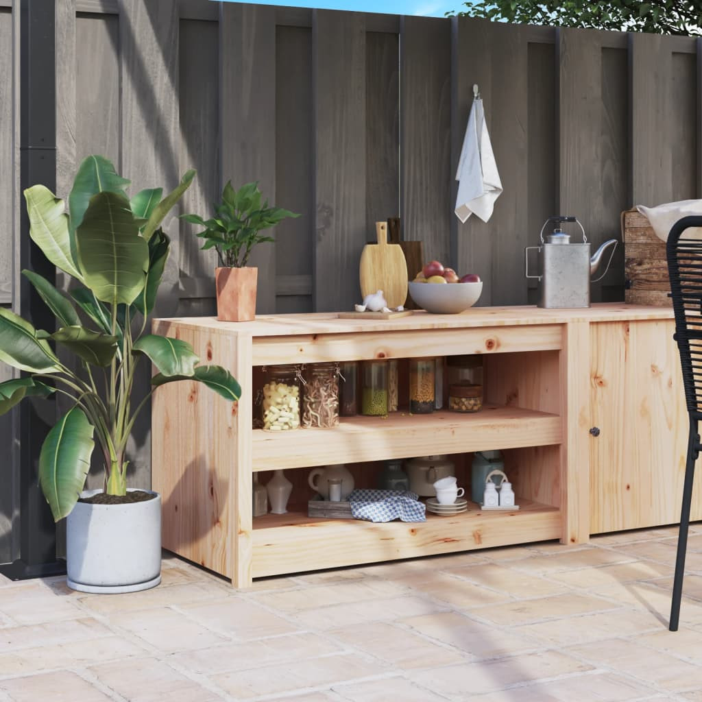 vidaXL Outdoor-Küchenschrank MEPPEL 106x55x64 cm Massivholz Kiefer
