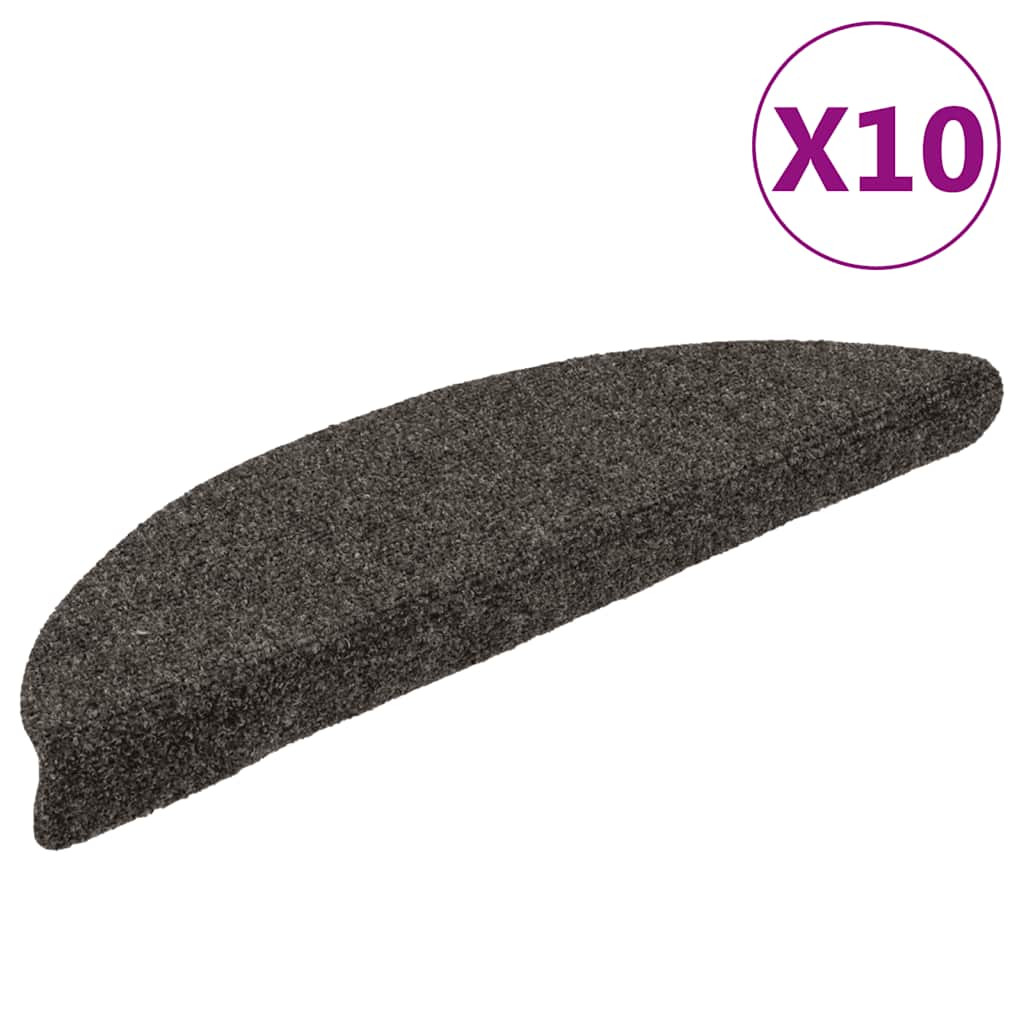 vidaXL Stufenmatten Selbstklebend 10 Stk. 56x17x3 cm Anthrazit Halbrund