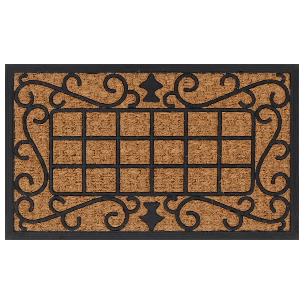 vidaXL Fußmatte Rechteckig 45x75 cm Gummi und Kokosfaser