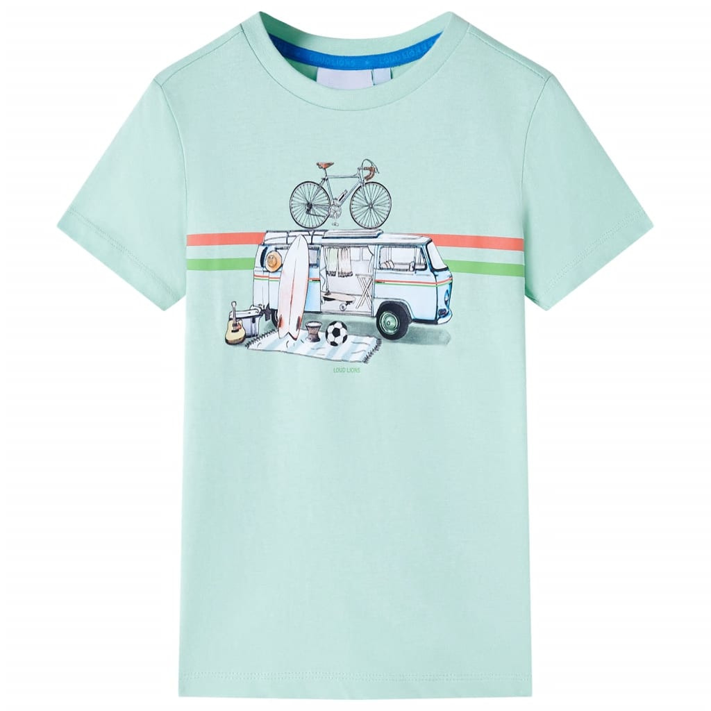 Kinder-T-Shirt Helles Minzgrün 140