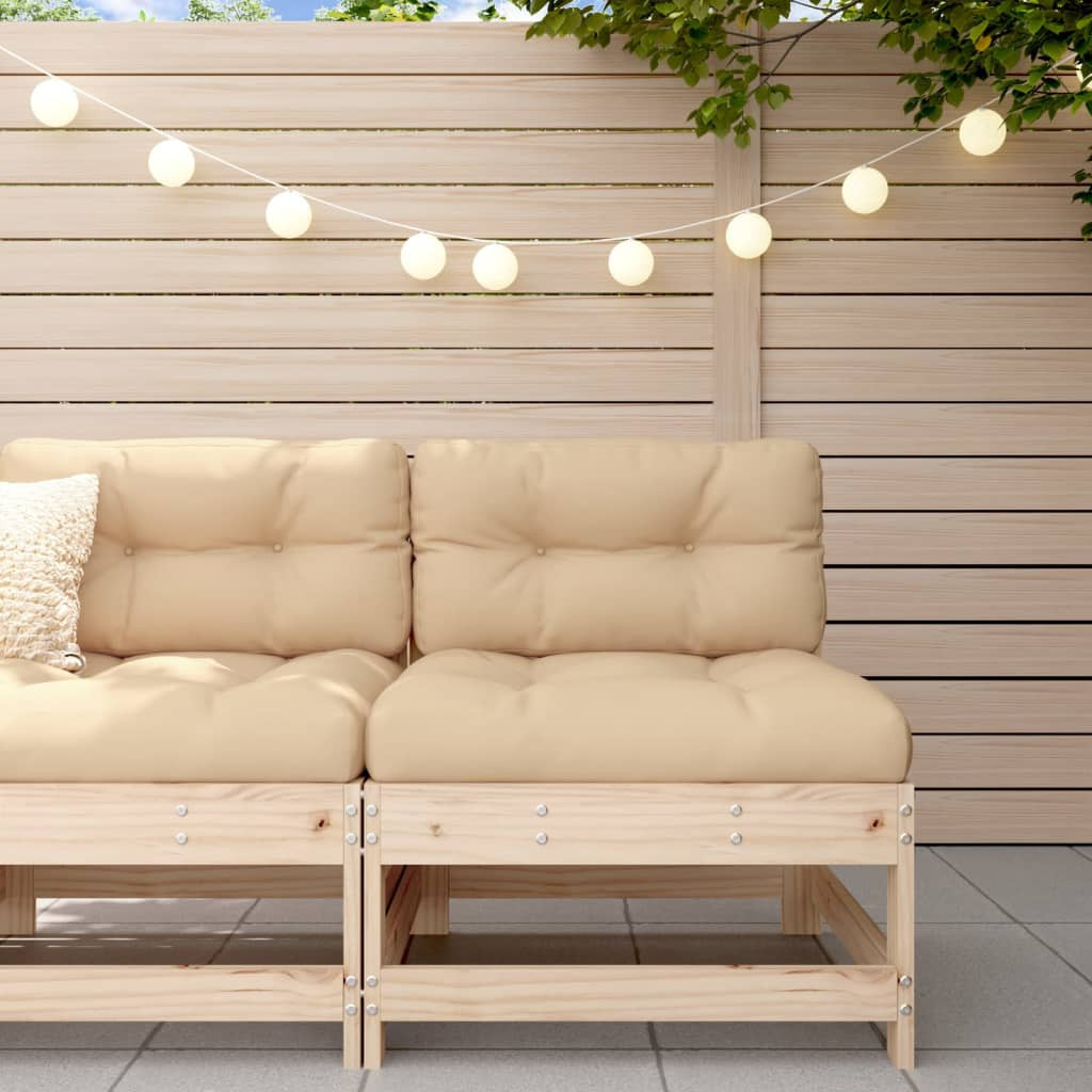 vidaXL Garten-Mittelsofa Massivholz Kiefer