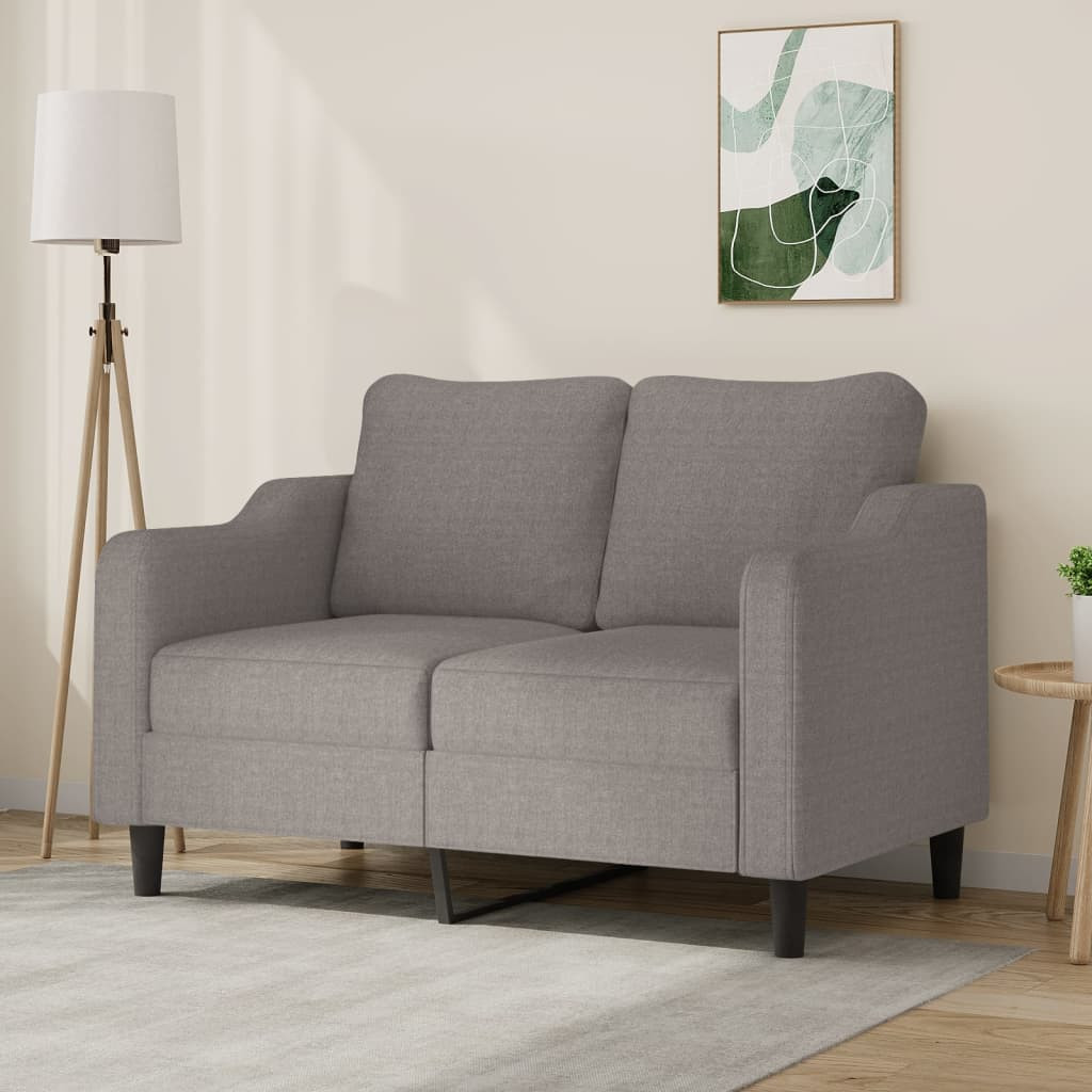 vidaXL 2-Sitzer-Sofa Taupe 120 cm Stoff