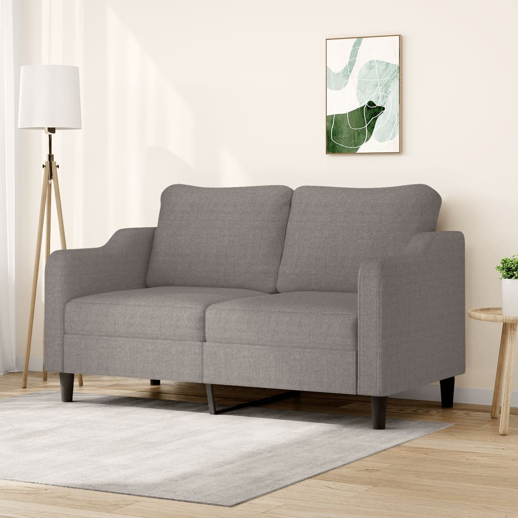 vidaXL 2-Sitzer-Sofa Taupe 140 cm Stoff