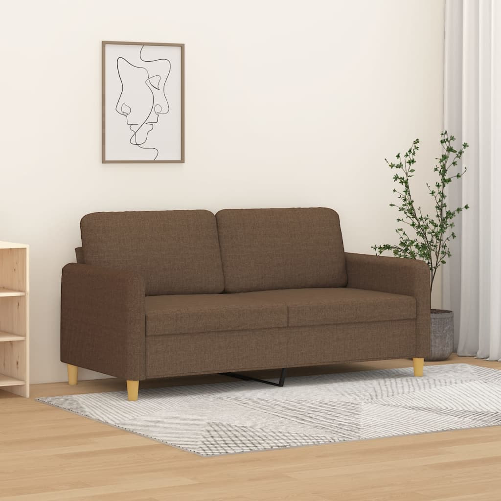 vidaXL 2-Sitzer-Sofa Braun 140 cm Stoff