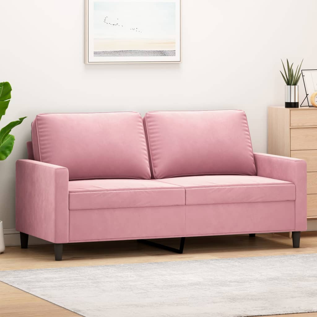 vidaXL 2-Sitzer-Sofa Rosa 140 cm Samt