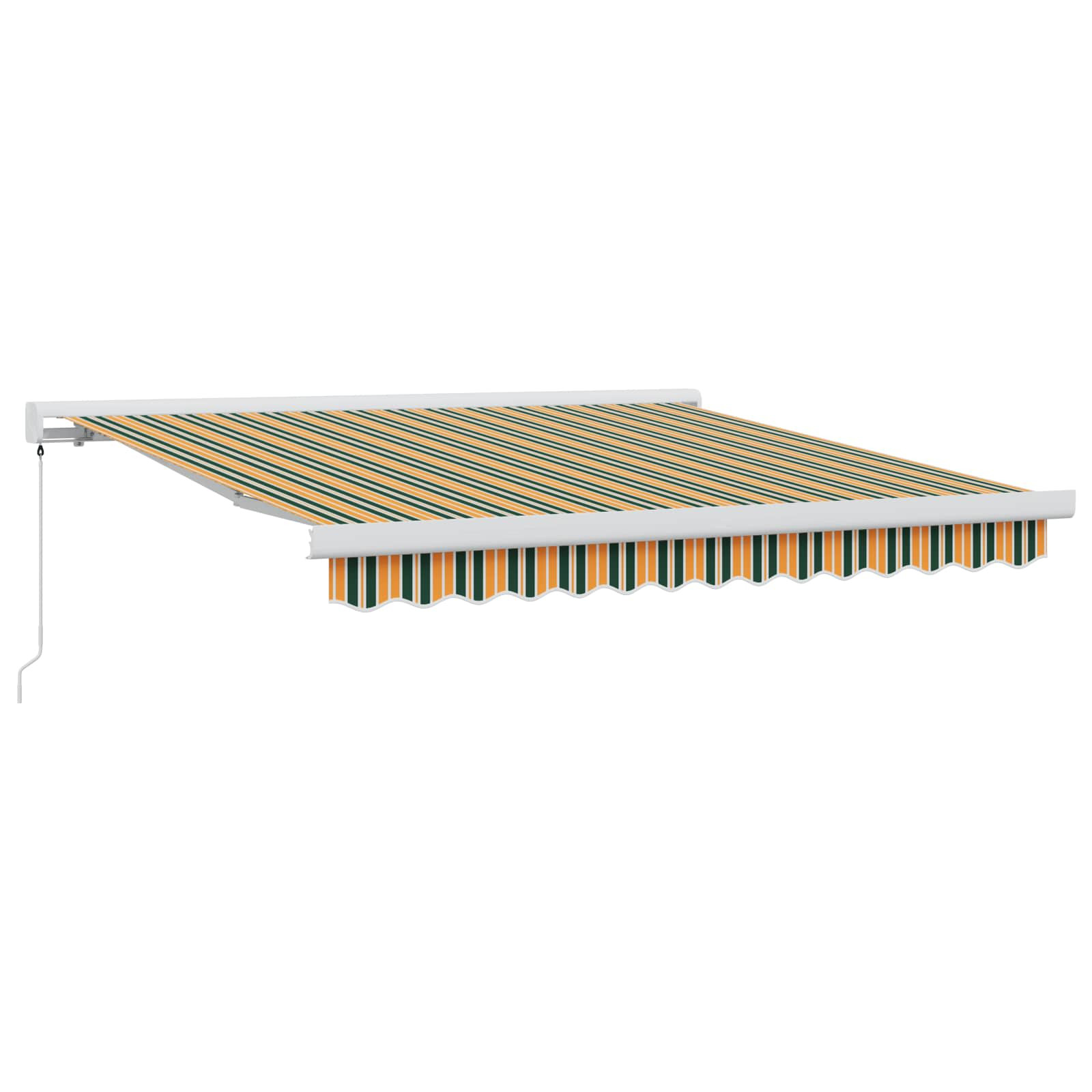vidaXL Ausziehbare Markise Grün und Gelb 300 x 250 cm