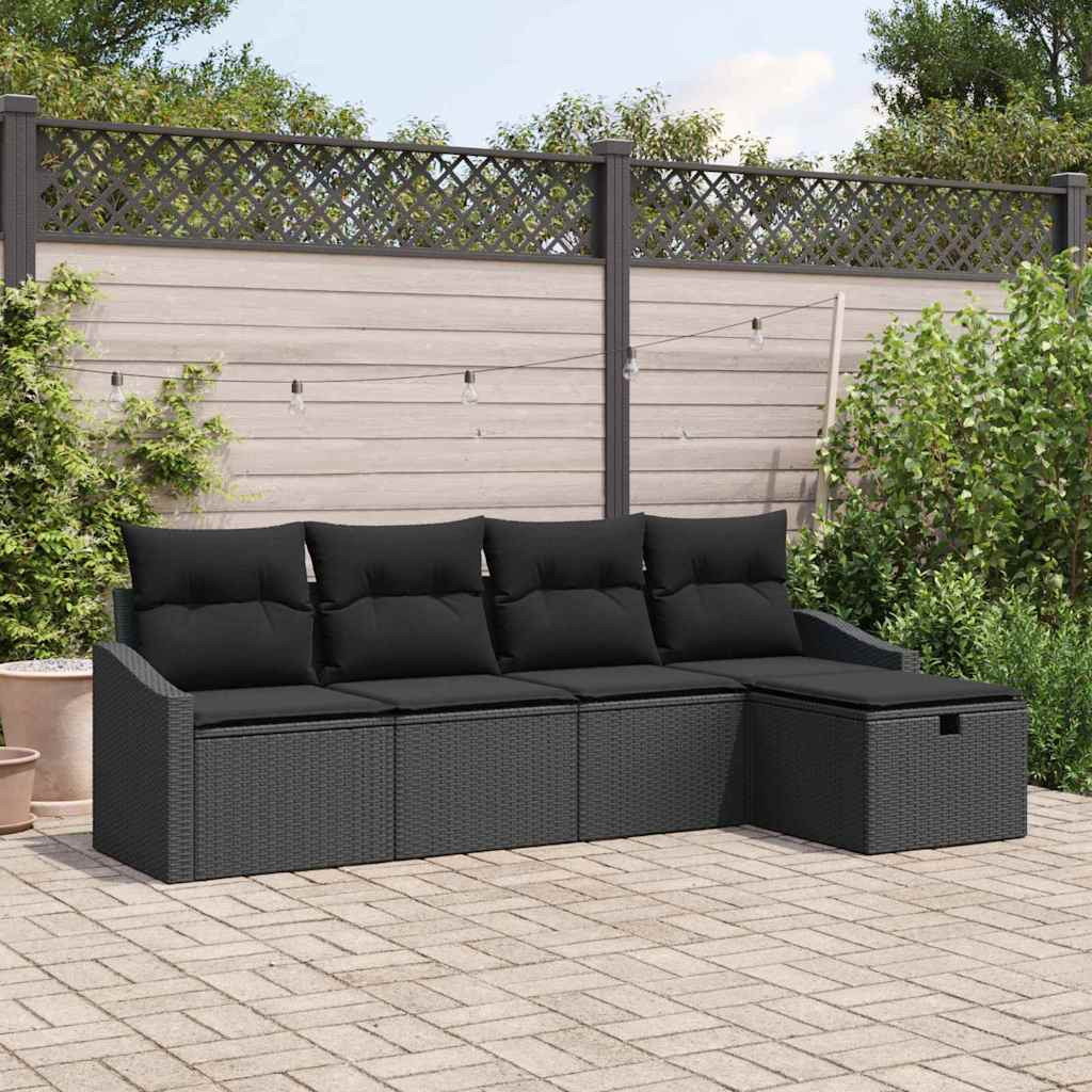 vidaXL Sofa Set mit Kissen 6 pcs Poly-Rattan