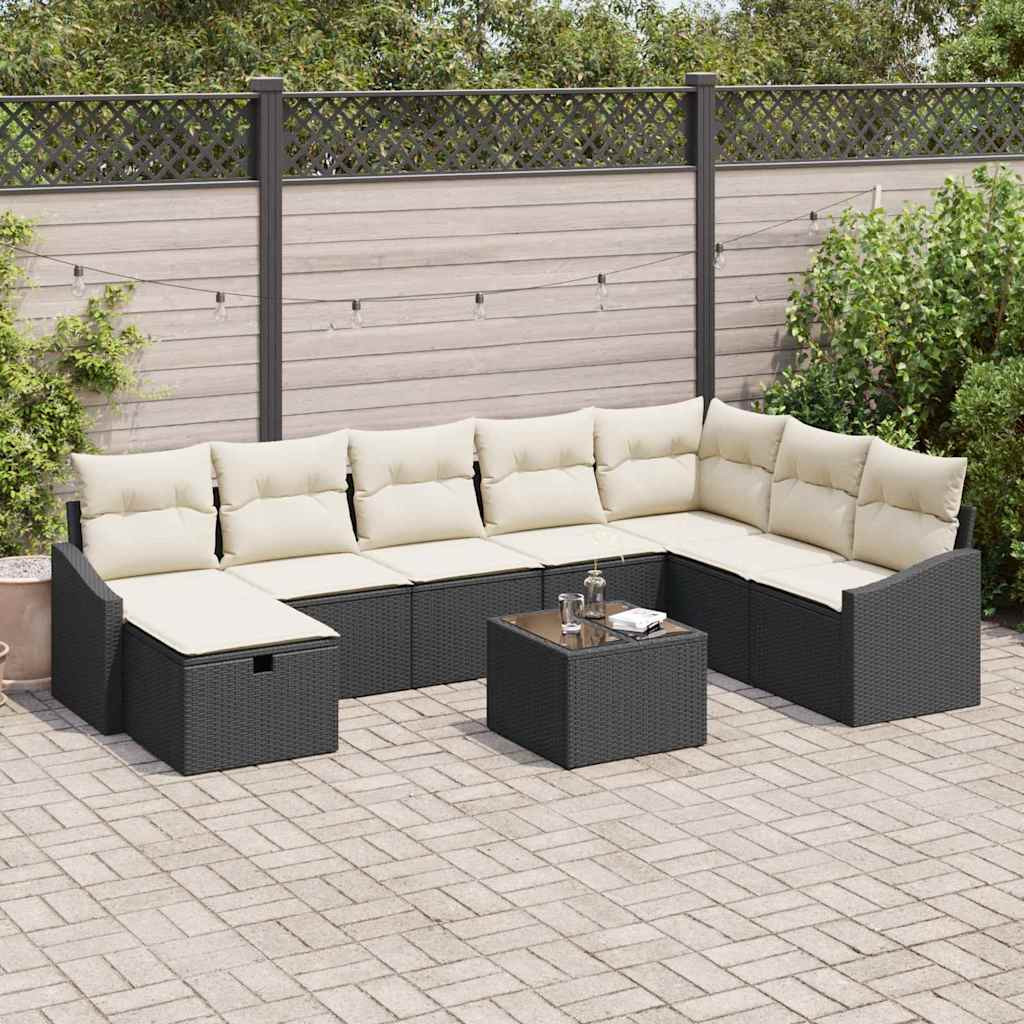 vidaXL Sofa Set mit Kissen 8 pcs Poly-Rattan