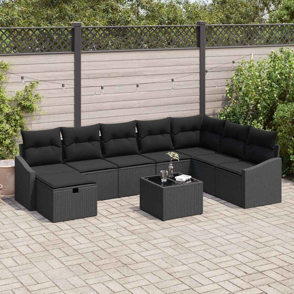 vidaXL Sofa Set mit Kissen 8 pcs Poly-Rattan