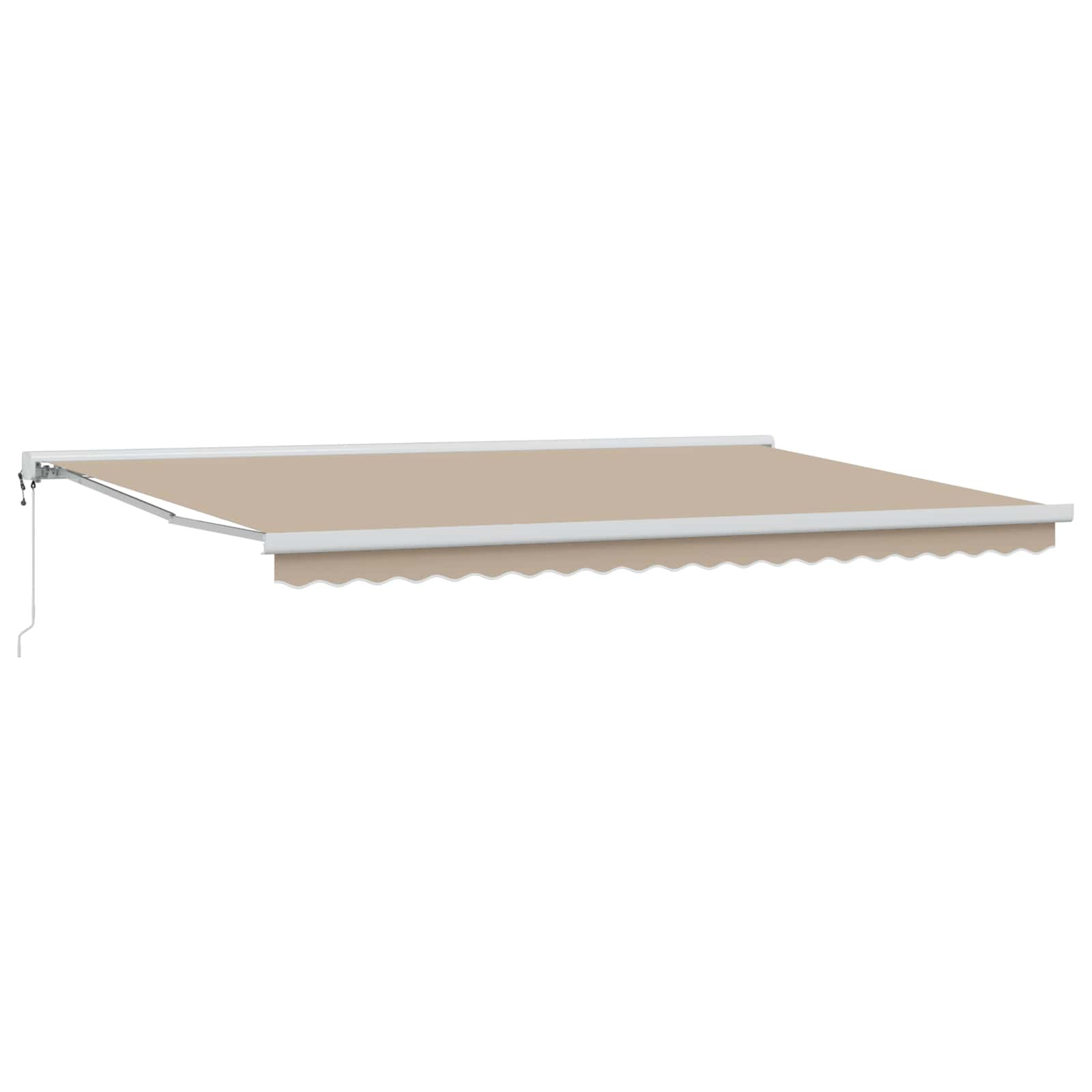 vidaXL Ausziehbare Markise Beige 500 x 300 x 165 cm Stoff und Metall