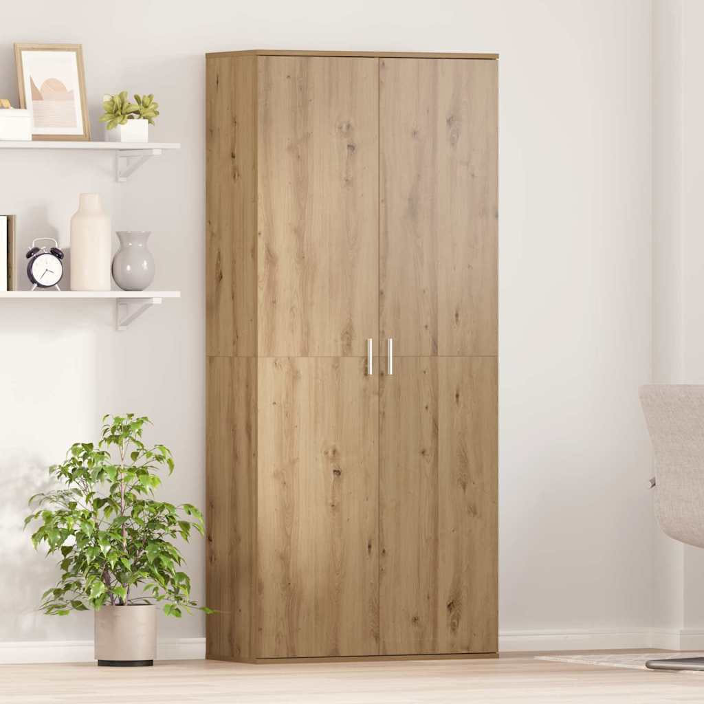 vidaXL Highboard 80 x 35 x 180 cm Holzwerkstoff Eiche handwerklich