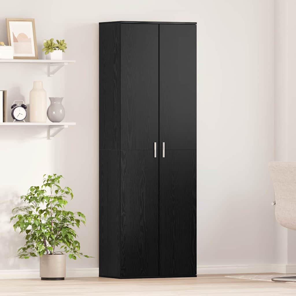 vidaXL Highboard Schwarz Eichen-Optik 60 x 35 x 180 cm Holzwerkstoff