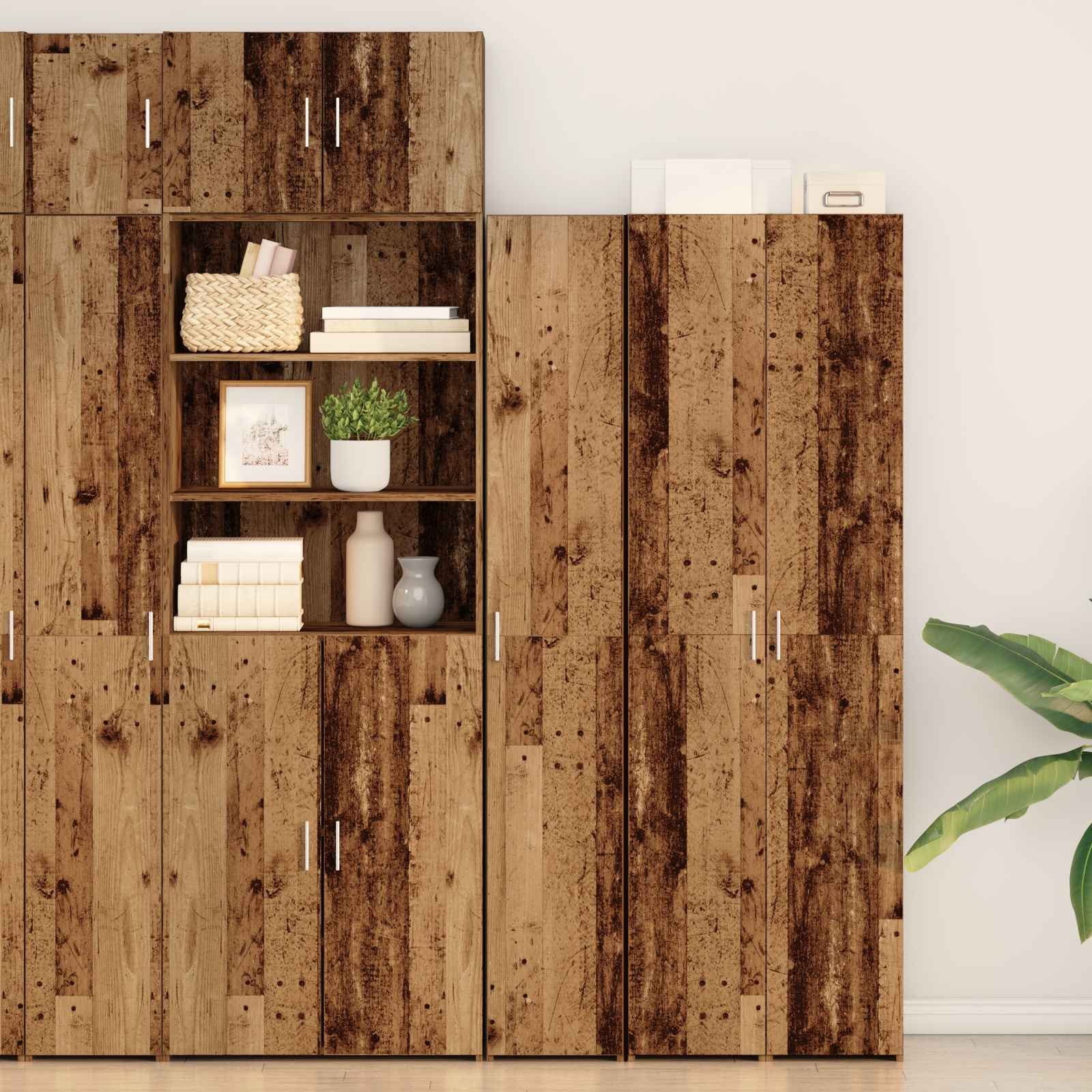 vidaXL Highboard Altholz 30 x 42,5 x 185 cm