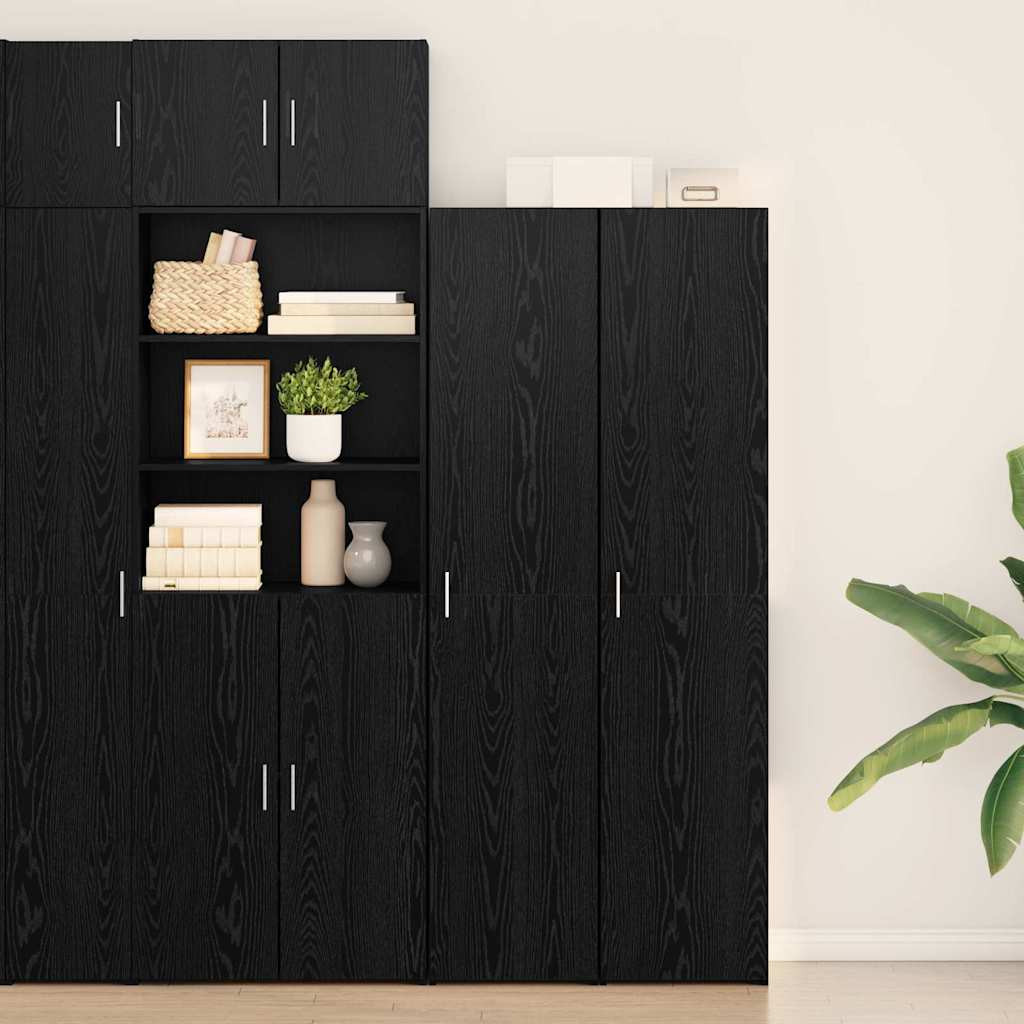 vidaXL Highboard Schwarz Eichen-Optik 40 x 42,5 x 185 cm