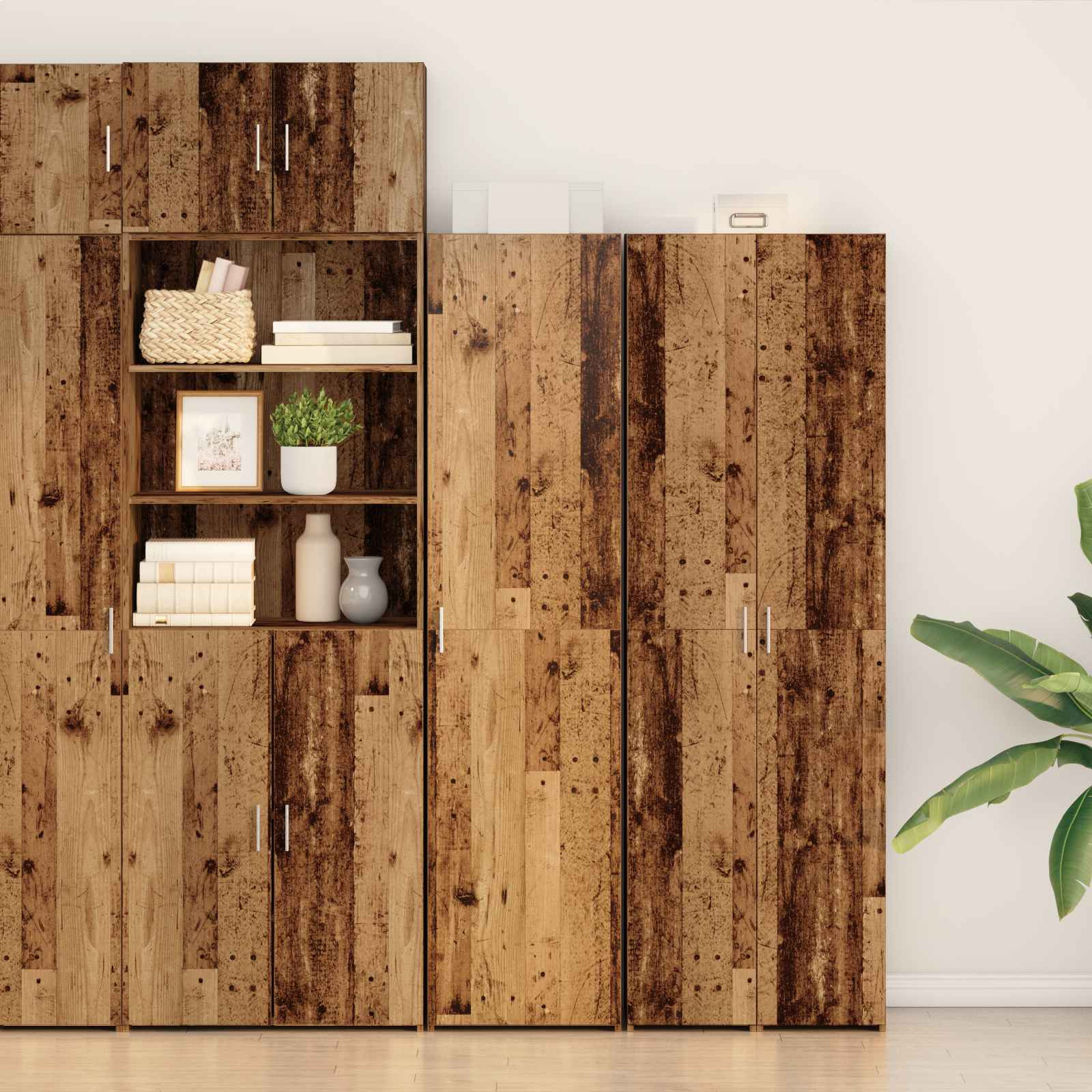 vidaXL Highboard Altholz 50 x 42,5 x 185 cm