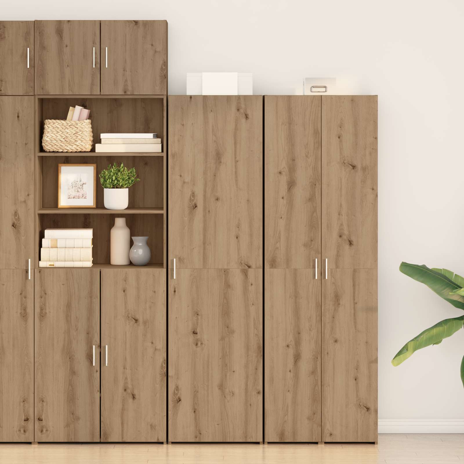 vidaXL Highboard Artisan-Eiche 50 x 42,5 x 185 cm