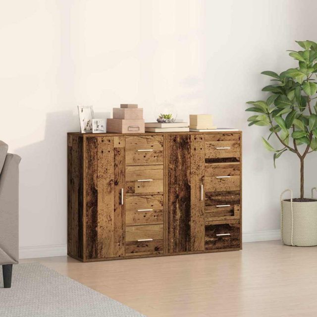 vidaXL Sideboard 2 pcs Altholz 60 x 31 x 84 cm Holzwerkstoff