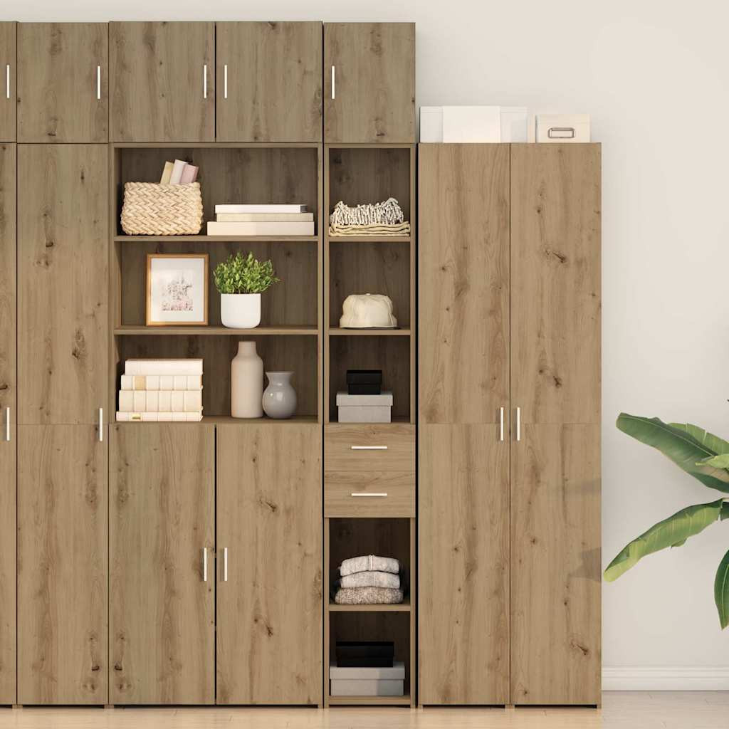 vidaXL Aufbewahrungsschrank 2 pcs Artisan-Eiche 30 x 42,5 x 225 cm