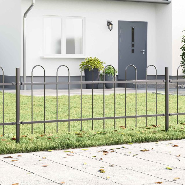 vidaXL Gartenzaun BOXTEL 2 pcs 3,4 x 0,6 m Pulverbeschichteter Stahl