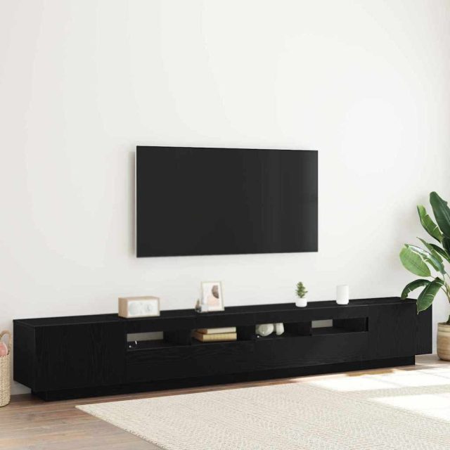 vidaXL TV-Schrankset 3 pcs Schwarz 260 x 35 x 40 cm Holzwerkstoff