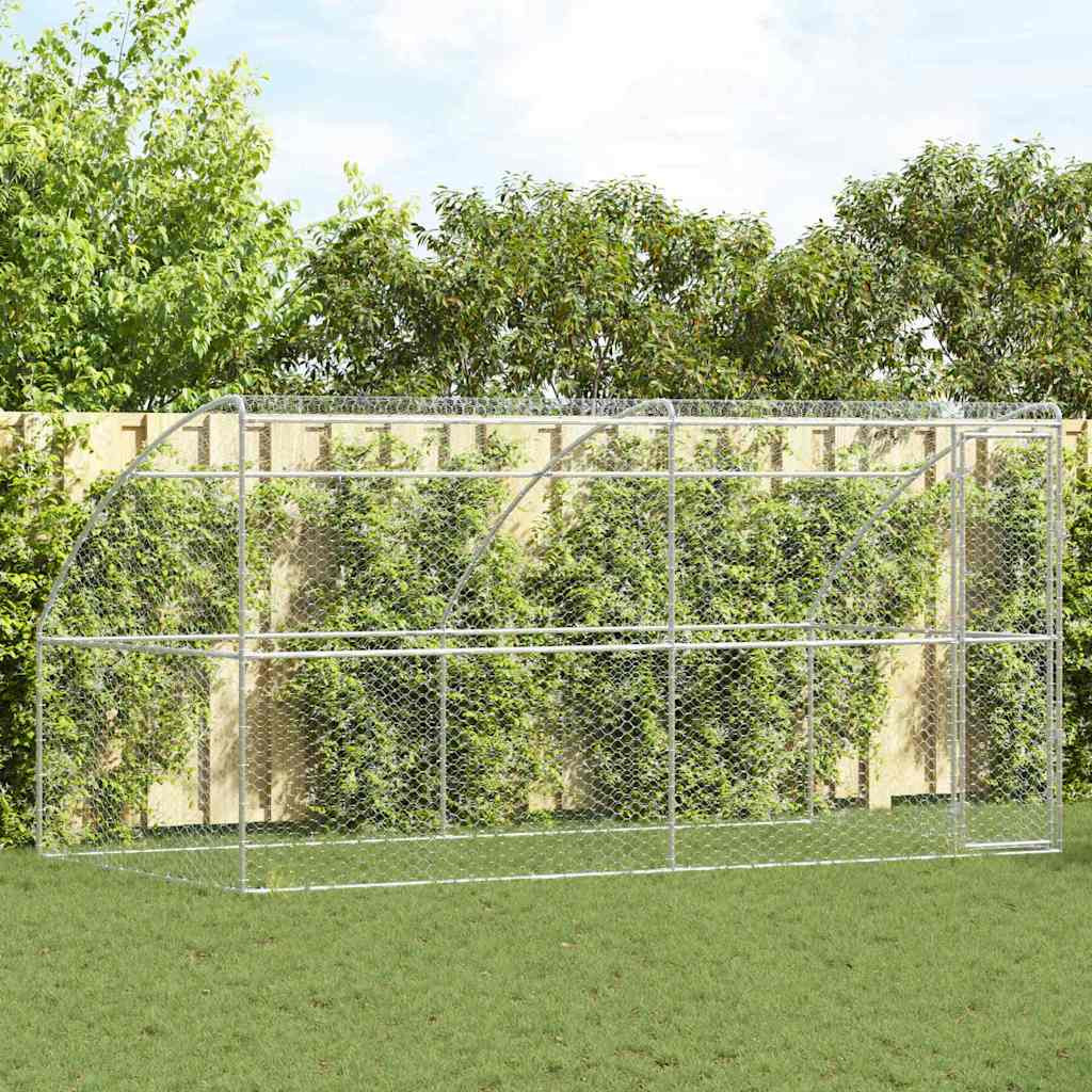 vidaXL Hundekäfig 2 pcs Silber 4 x 2 x 2 m Verzinkter Stahl