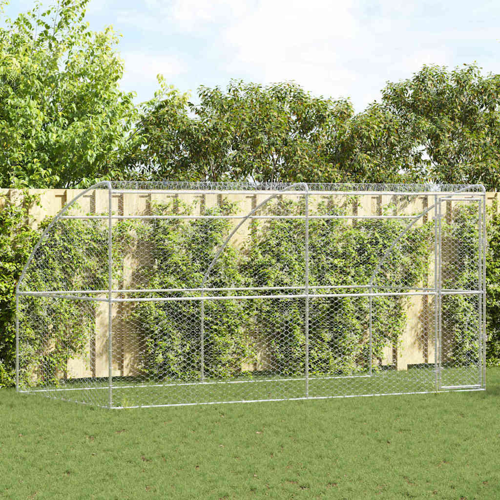 vidaXL Hundekäfig 2 pcs Silber 4 x 2 x 2 m Verzinkter Stahl