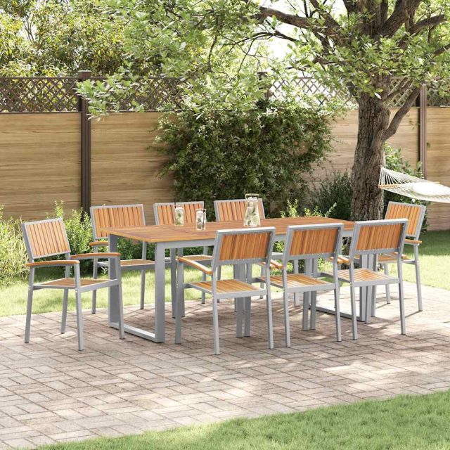 vidaXL Stapelstuhl 8 pcs Braun 56 x 57 x 87 cm Massivholz Akazie