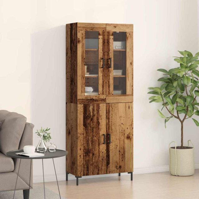 vidaXL Highboard 2 pcs Altholz 69,5 x 34 x 180 cm Holzwerkstoff