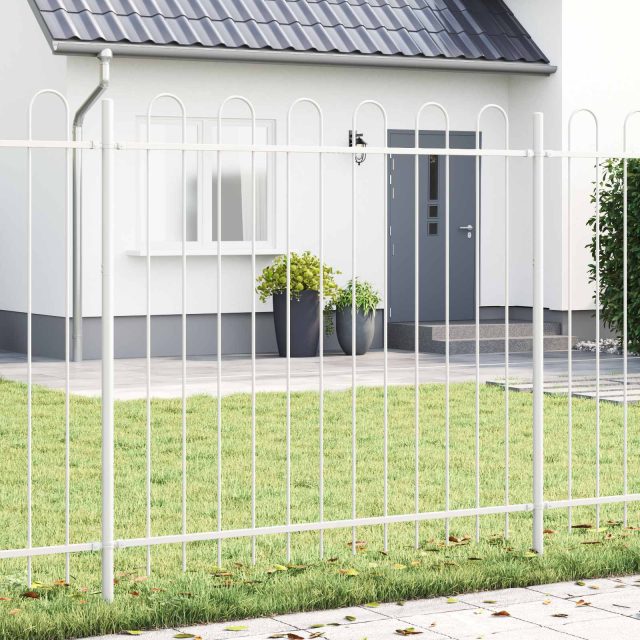 vidaXL Gartenzaun BOXTEL 4 pcs 6,8 x 1 m Pulverbeschichteter Stahl