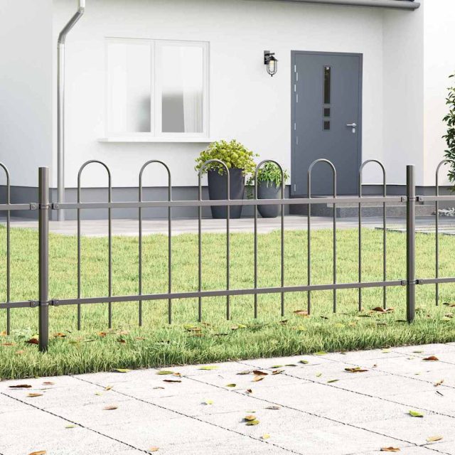 vidaXL Gartenzaun BOXTEL 5 pcs 8,5 x 0,6 m Pulverbeschichteter Stahl