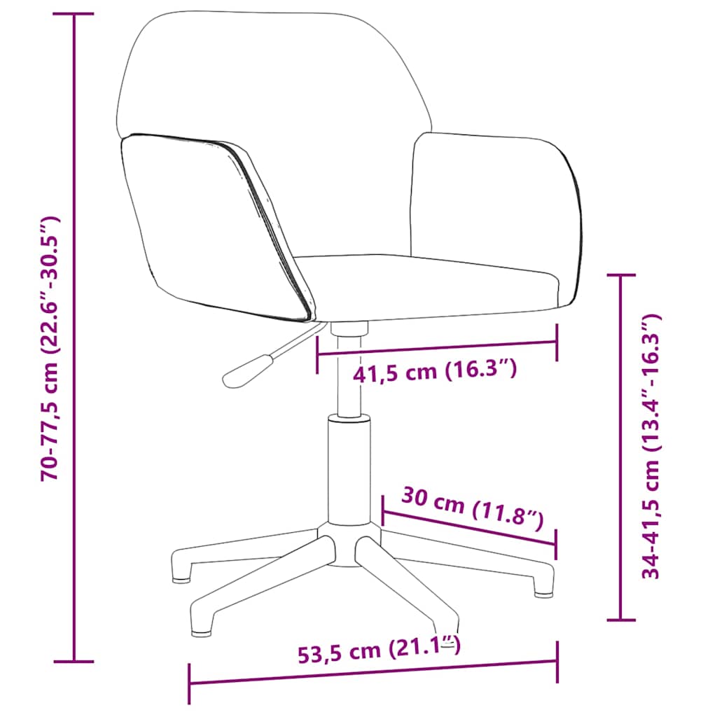 vidaXL Bürostuhl Drehbar Schwarz Stoff