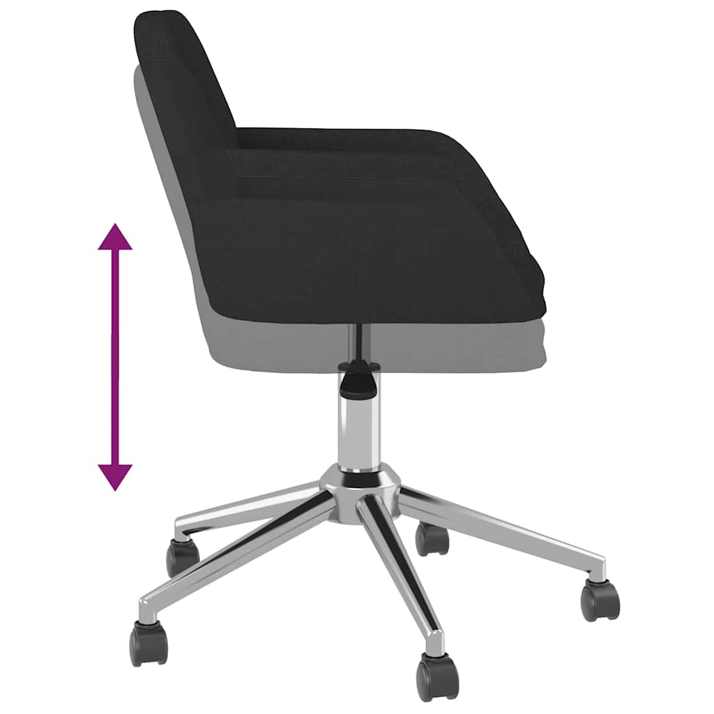 vidaXL Bürostuhl Drehbar Schwarz Stoff