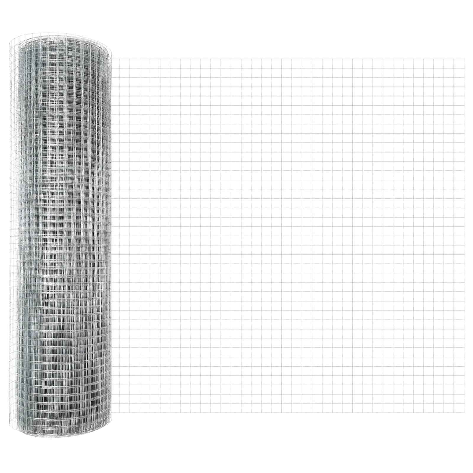 vidaXL Geschweißter Drahtzaun 5000 x 40 cm Silber