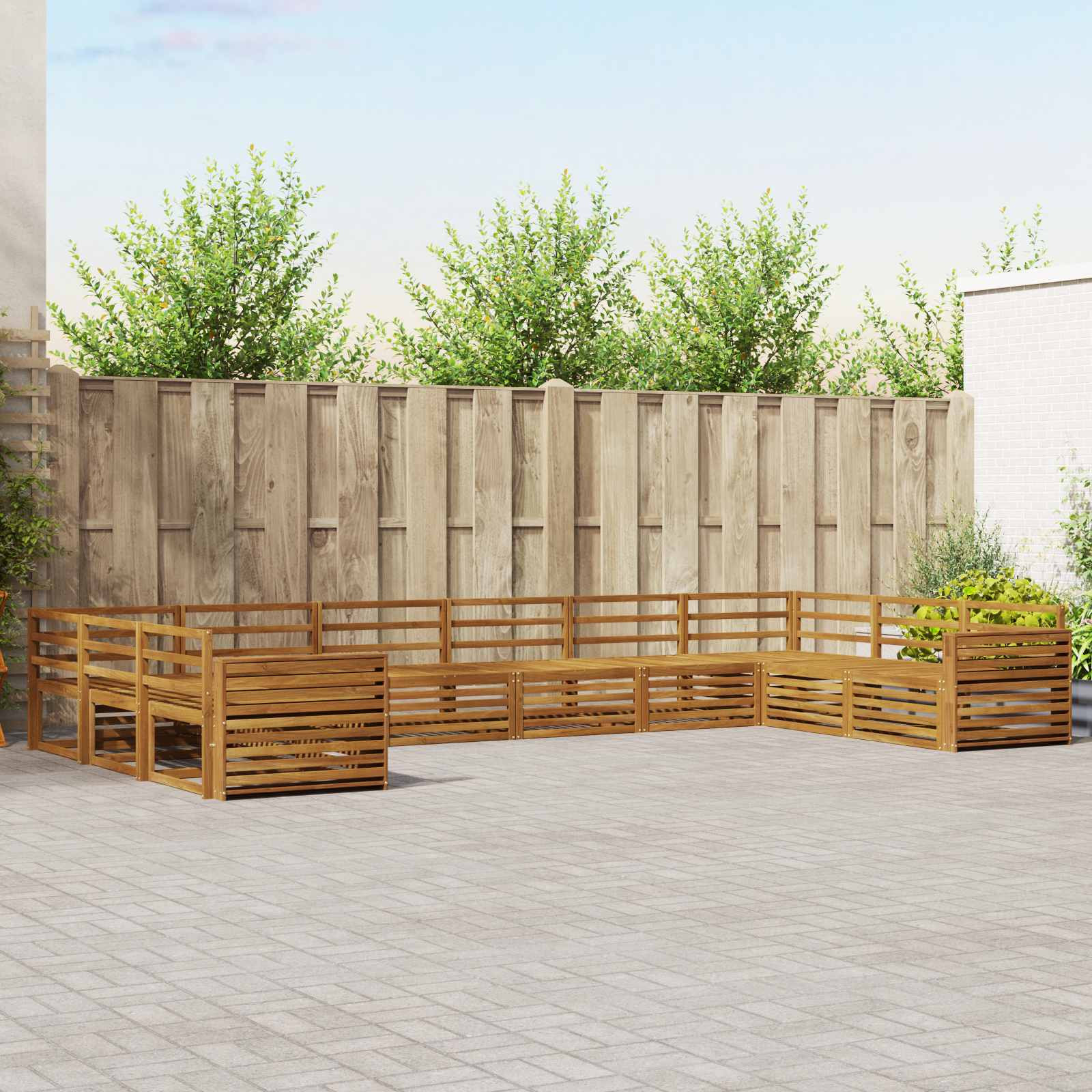 vidaXL Sofagarnituren 6 Stk. Natur Massivholz Akazie