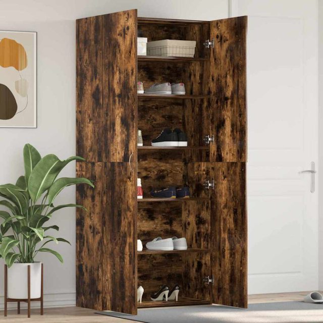 vidaXL Schuhschrank Mehrfarbig 80 x 35,5 x 180 cm Holzwerkstoff