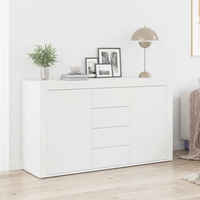 vidaXL Sideboard mit Schubladen Weiß 120 x 36 x 69 cm Holzwerkstoff