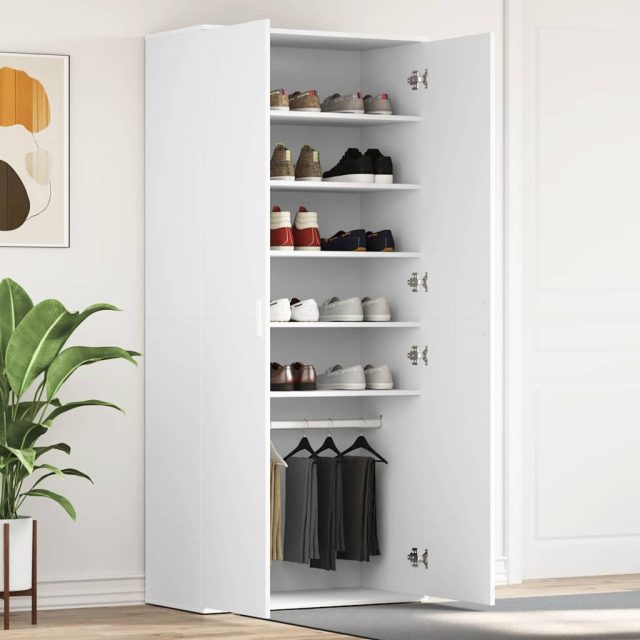 vidaXL Schuhschrank mit Regal Weiß 80 x 39 x 178 cm Holzwerkstoff